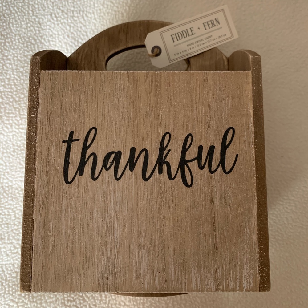 Farmhouse wood swivel caddy
